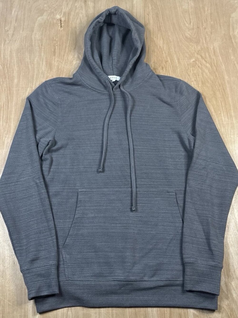 Arne Mens Gray Thick Soft Pullover Hoodie Sweatshirt Size Medium Relaxed Fit